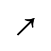 sample of NORTH EAST ARROW (U+2197)