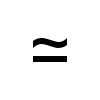 sample of ASYMPTOTICALLY EQUAL TO (U+2243)