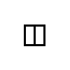 sample of WHITE SQUARE WITH VERTICAL BISECTING LINE (U+25EB)