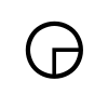 sample of WHITE CIRCLE WITH LOWER RIGHT QUADRANT (U+25F6)