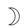 sample of FIRST QUARTER MOON (U+263D)