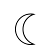 sample of LAST QUARTER MOON (U+263E)