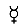 sample of MERCURY (U+263F)