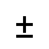 sample of PLUS-MINUS SIGN (U+00B1)