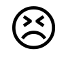 sample of PERSEVERING FACE (U+1F623)