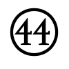 sample of CIRCLED NUMBER FORTY FOUR (U+32B9)