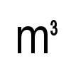 sample of SQUARE M CUBED (U+33A5)